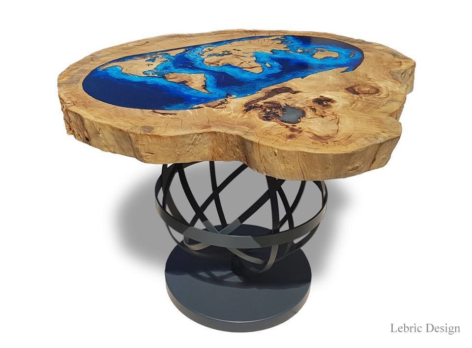 Tavolo in legno e vetro - Terra
