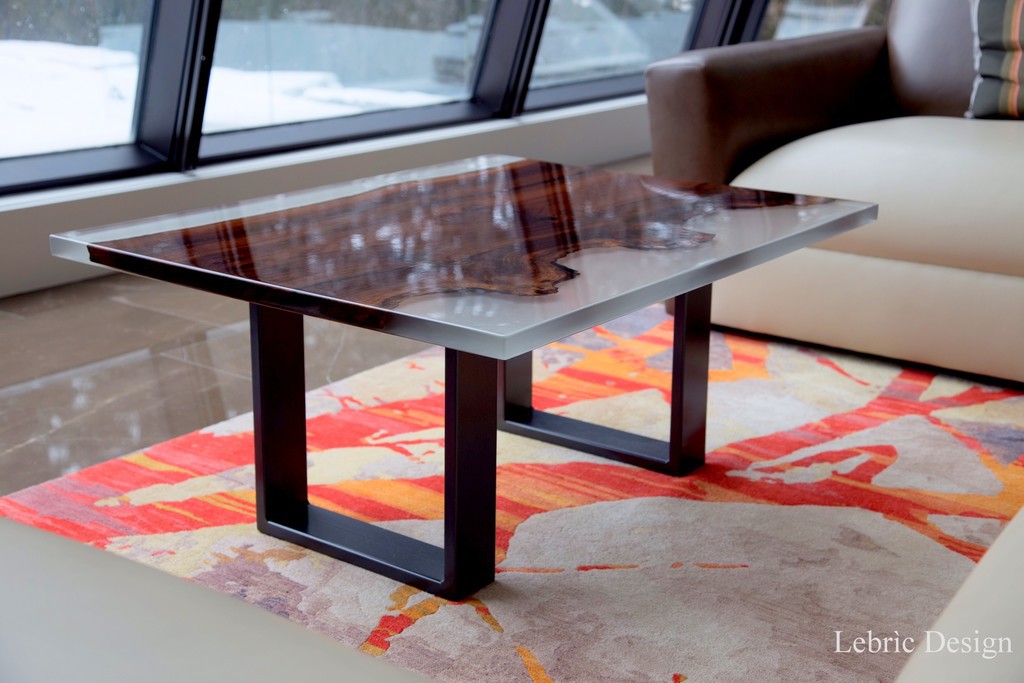 Tavolo in resina - Noce